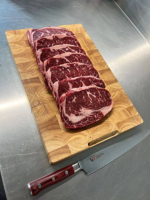 Wagyu ribeye, hand-cut